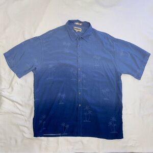 Cambria Moda Men’s Palm Tree Print Rayon Shirt, Size XL